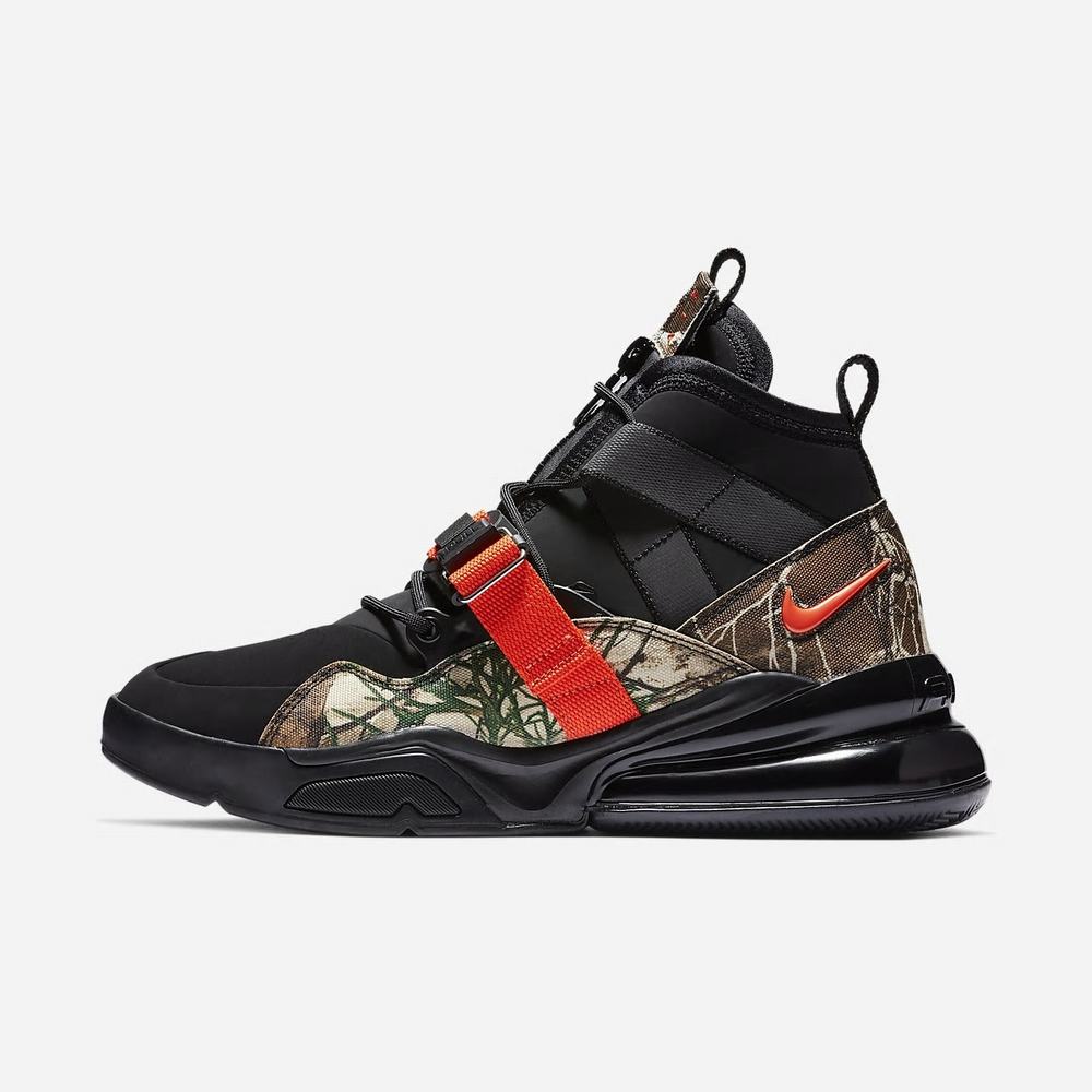 Sneakers Nike Air Force 270 Utility Realtree? Noir 3285-719 Black/Black/Team Orange Homme | BUN-87056056